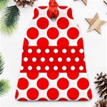 Polka Dots Two Times 9 Ornament (Bell) Front