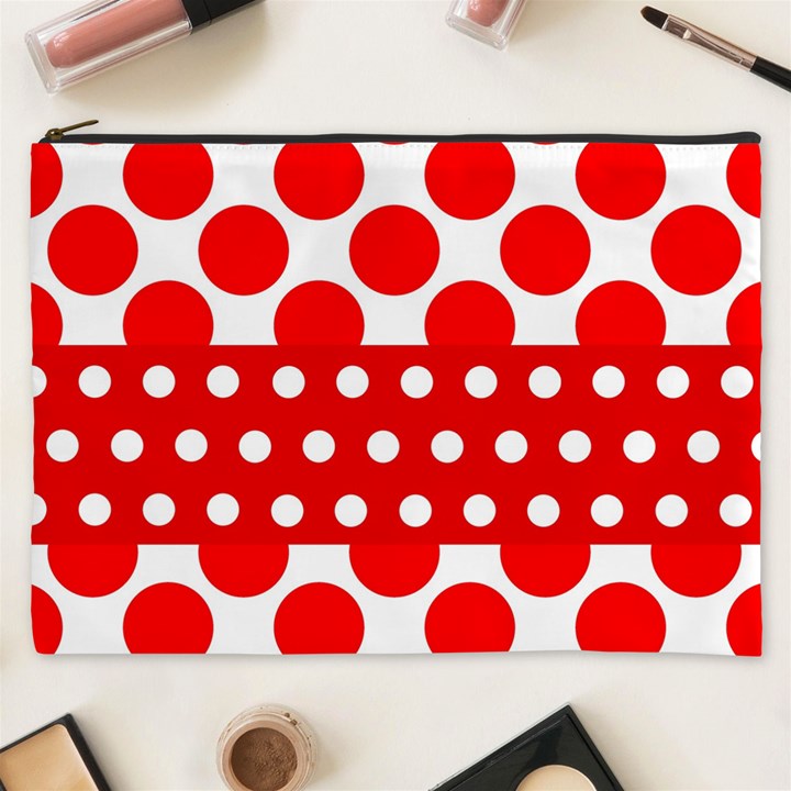 Polka Dots Two Times 9 Cosmetic Bag (XXXL)