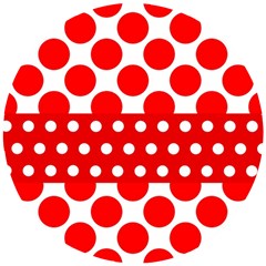 Polka Dots Two Times 9 Wooden Puzzle Round