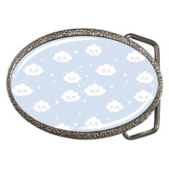 Kawaii Cloud Pattern Belt Buckles by Valentinaart