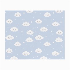 Kawaii Cloud Pattern Small Glasses Cloth by Valentinaart