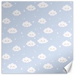 Kawaii Cloud Pattern Canvas 12  X 12  by Valentinaart