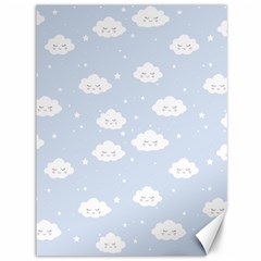 Kawaii Cloud Pattern Canvas 36  X 48  by Valentinaart