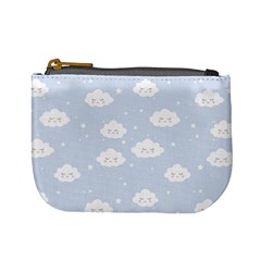 Kawaii Cloud Pattern Mini Coin Purse by Valentinaart