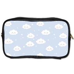 Kawaii Cloud Pattern Toiletries Bag (two Sides) by Valentinaart