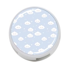 Kawaii Cloud Pattern 4-port Usb Hub (one Side) by Valentinaart