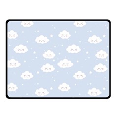 Kawaii Cloud Pattern Double Sided Fleece Blanket (small)  by Valentinaart