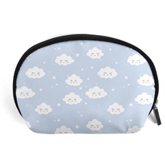 Kawaii Cloud Pattern Accessory Pouch (large) by Valentinaart