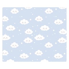 Kawaii Cloud Pattern Double Sided Flano Blanket (small)  by Valentinaart