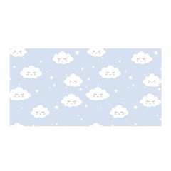 Kawaii Cloud Pattern Satin Wrap by Valentinaart