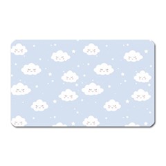 Kawaii Cloud Pattern Magnet (rectangular) by Valentinaart