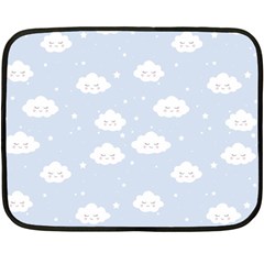 Kawaii Cloud Pattern Fleece Blanket (mini) by Valentinaart