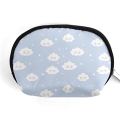 Kawaii Cloud Pattern Accessory Pouch (medium) by Valentinaart