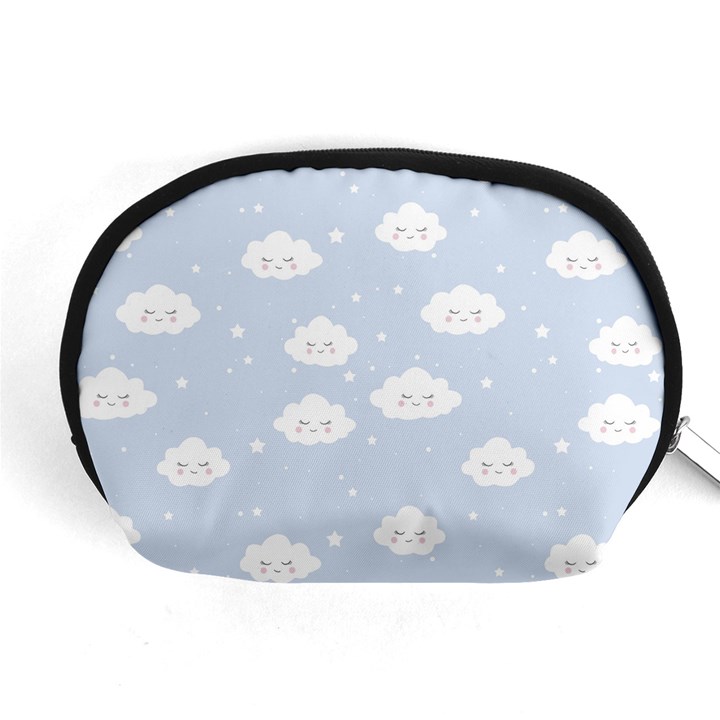 Kawaii cloud pattern Accessory Pouch (Medium)