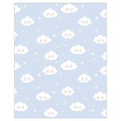 Kawaii Cloud Pattern Drawstring Bag (small) by Valentinaart