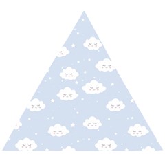 Kawaii Cloud Pattern Wooden Puzzle Triangle