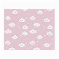 Kawaii Cloud Pattern Small Glasses Cloth by Valentinaart