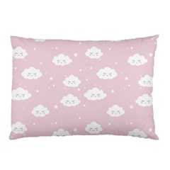 Kawaii Cloud Pattern Pillow Case by Valentinaart