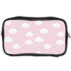 Kawaii Cloud Pattern Toiletries Bag (two Sides) by Valentinaart