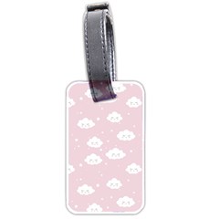 Kawaii Cloud Pattern Luggage Tag (two Sides) by Valentinaart