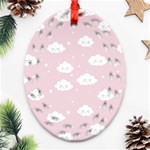 Kawaii cloud pattern Ornament (Oval Filigree) Front