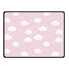 Kawaii Cloud Pattern Double Sided Fleece Blanket (small)  by Valentinaart