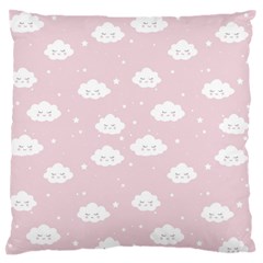 Kawaii Cloud Pattern Large Flano Cushion Case (two Sides)