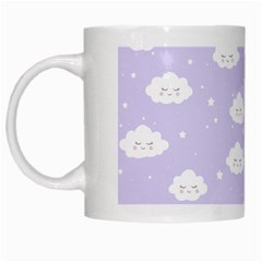 Kawaii Cloud Pattern White Mugs