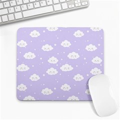 Kawaii Cloud Pattern Large Mousepads by Valentinaart