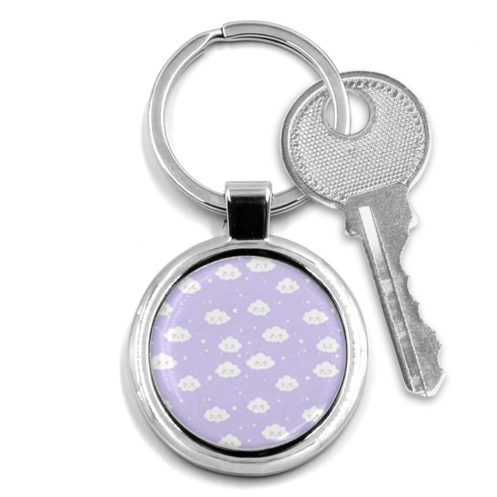 Kawaii cloud pattern Key Chain (Round)