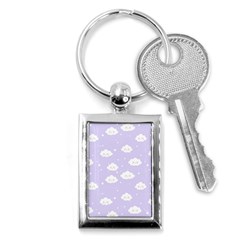 Kawaii Cloud Pattern Key Chain (rectangle) by Valentinaart