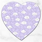 Kawaii cloud pattern Jigsaw Puzzle (Heart) Front