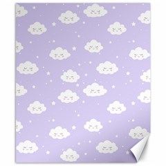 Kawaii Cloud Pattern Canvas 8  X 10  by Valentinaart