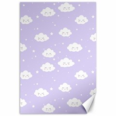 Kawaii Cloud Pattern Canvas 12  X 18  by Valentinaart