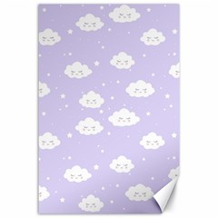 Kawaii Cloud Pattern Canvas 24  X 36  by Valentinaart