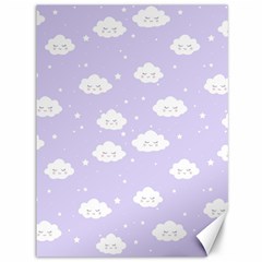 Kawaii Cloud Pattern Canvas 36  X 48  by Valentinaart