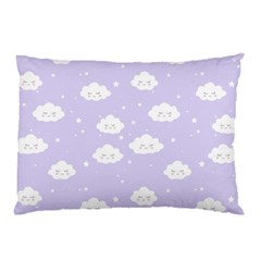 Kawaii Cloud Pattern Pillow Case by Valentinaart