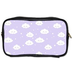 Kawaii Cloud Pattern Toiletries Bag (two Sides) by Valentinaart