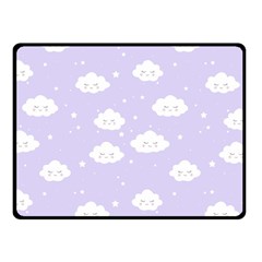 Kawaii Cloud Pattern Fleece Blanket (small) by Valentinaart