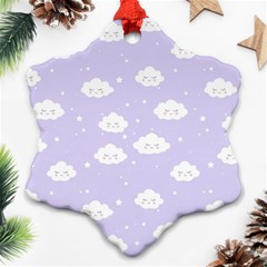 Kawaii Cloud Pattern Ornament (snowflake)