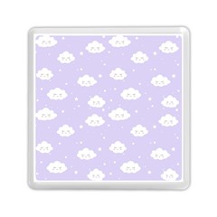 Kawaii Cloud Pattern Memory Card Reader (square) by Valentinaart