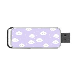 Kawaii Cloud Pattern Portable Usb Flash (two Sides) by Valentinaart