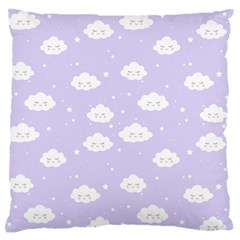 Kawaii Cloud Pattern Standard Flano Cushion Case (two Sides) by Valentinaart