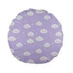 Kawaii cloud pattern Standard 15  Premium Flano Round Cushions Front