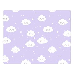 Kawaii Cloud Pattern Double Sided Flano Blanket (large)  by Valentinaart