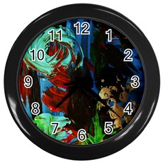 Night 1 2 Wall Clock (black) by bestdesignintheworld