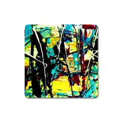 Dance Of Oil Towers 1 1 Square Magnet