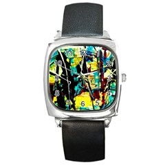 Dance Of Oil Towers 1 1 Square Metal Watch