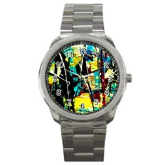 Dance Of Oil Towers 1 1 Sport Metal Watch by bestdesignintheworld