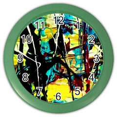 Dance Of Oil Towers 1 1 Color Wall Clock